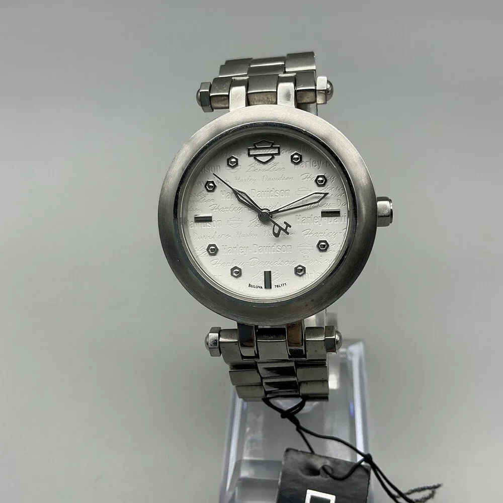 Harley-Davidson By Bulova Womens Watch 36mm Silver Dial 78L17 6.75
